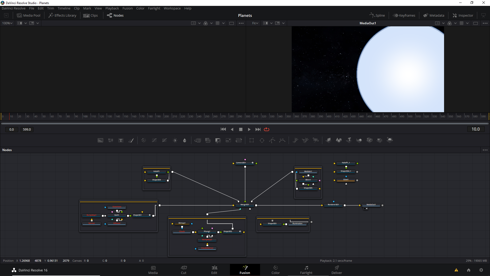 DaVinci Resolve Fusion tab